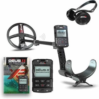 XP Deus 2 Metal Detector Package Contents on a white background
