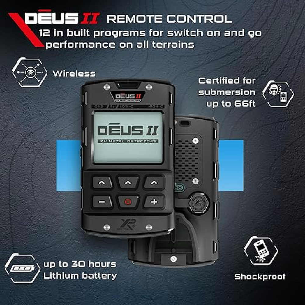 XP Deus 2 Remote Control on an infographic