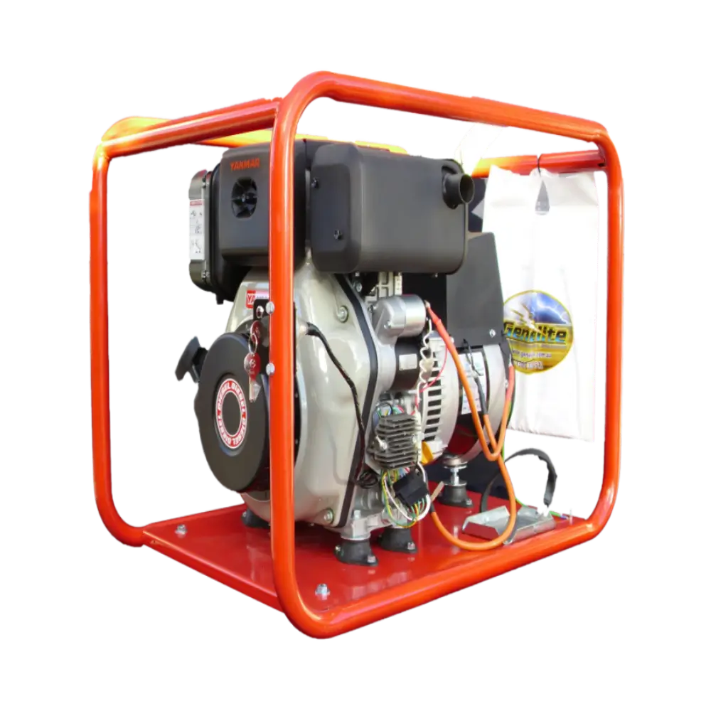 Yanmar GYD5000E-3 6.5kVA 3 Phase Diesel Generator main on a transparent background
