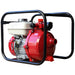 Bianco Vulcan BIA-MH15SHP fire fighting pump showing the 1.5 inch BSPM discharge outlet and protective steel roll frame