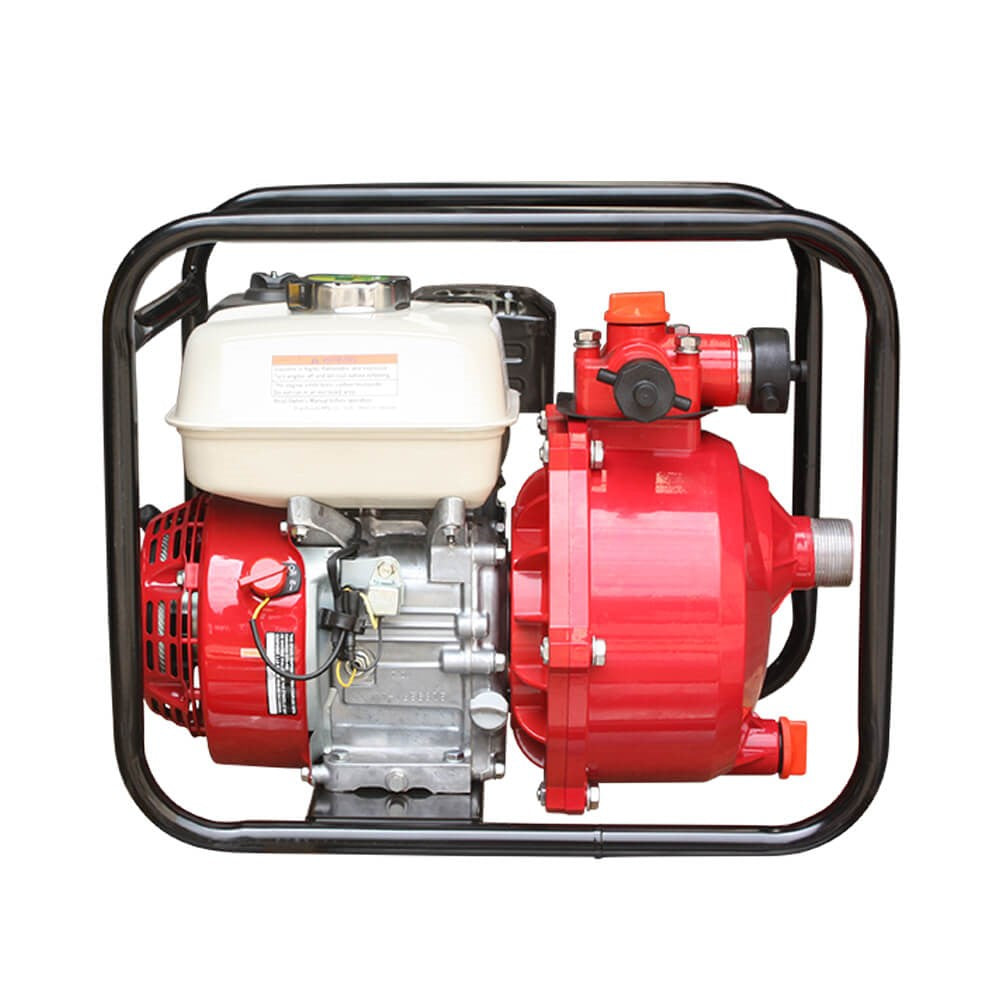 Front view of the Bianco Vulcan BIA-MH215SHP showing the Honda GX200 engine alongside the red cast pump housing