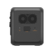 A photo of a Bluetti premium 100v2 1800w power station facing side on showing an AC input port with a white background