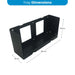 Dimensions of the Amptron Type D mounting tray, 460mm long by 135mm wide by 224mm high