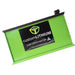 Angled view of the Custom Lithium 100Ah NextGen Slim lithium battery showing the aluminium case and mounting flanges.