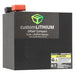 Custom Lithium 200Ah Compact LiFePO4 battery front view showing the customLITHIUM label on a white background.