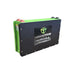 Custom Lithium 200Ah Dual Terminal LiFePO4 battery front view showing the customLITHIUM label on a white background.