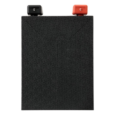 Angled view of the Custom Lithium 230Ah Compact lithium battery showing the case profile and terminal posts.
