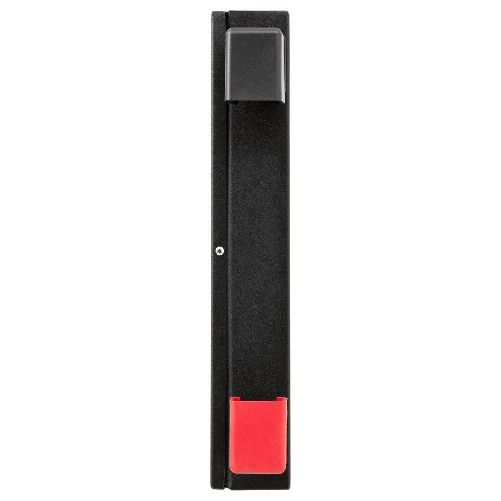 Angled view of the Custom Lithium 230Ah Ultra Slim lithium battery showing how thin the 66mm case is.
