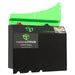 Custom Lithium LiFePO4 dual battery for the Ford Ranger, front view on a white background showing the green moulded top and customLITHIUM label.