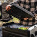iFrost 40L Camping Fridge in use black opened with food inside the fridge