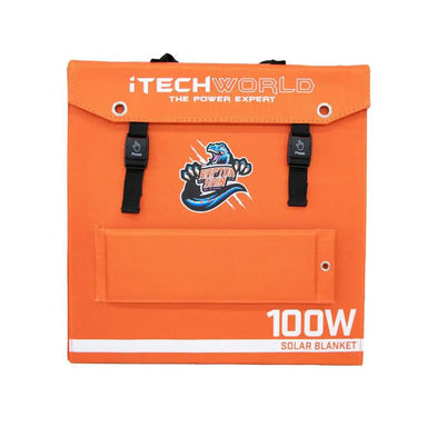 iTechWorld 100W Portable Solar Blanket Front on a white background