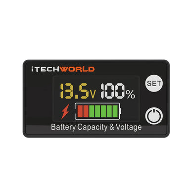 iTechWorld 120 Lithium Battery Volt-Meter on a white background