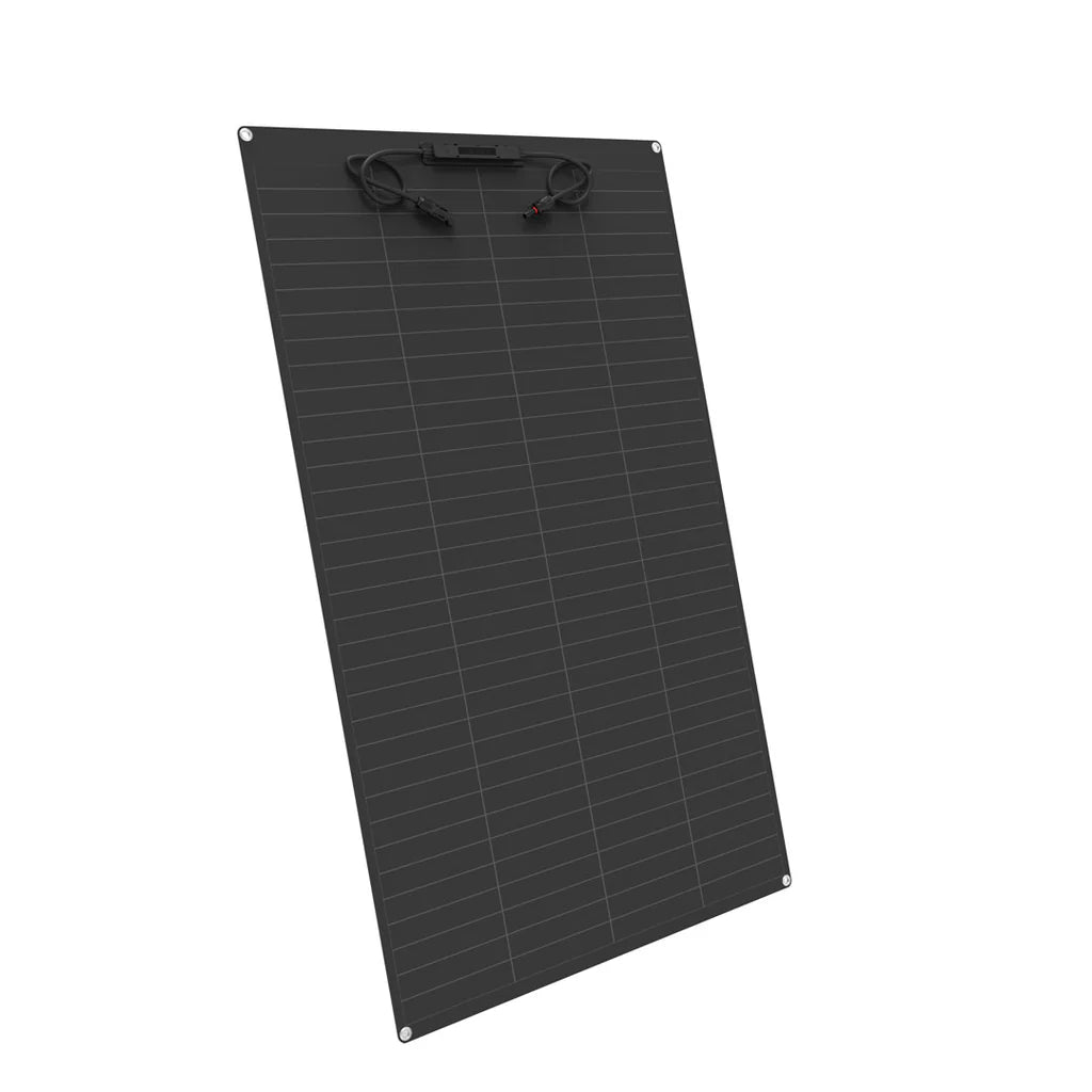 iTechWorld 12V 150W Flexible Solar Panel Front slightly angled on a white background