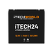 iTechWorld 12V 24Ah Deep Cycle Lithium Battery front on a transparent background