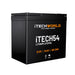 iTechWorld 12V 54Ah Deep Cycle Lithium Battery Slightly angled to the right on a white background