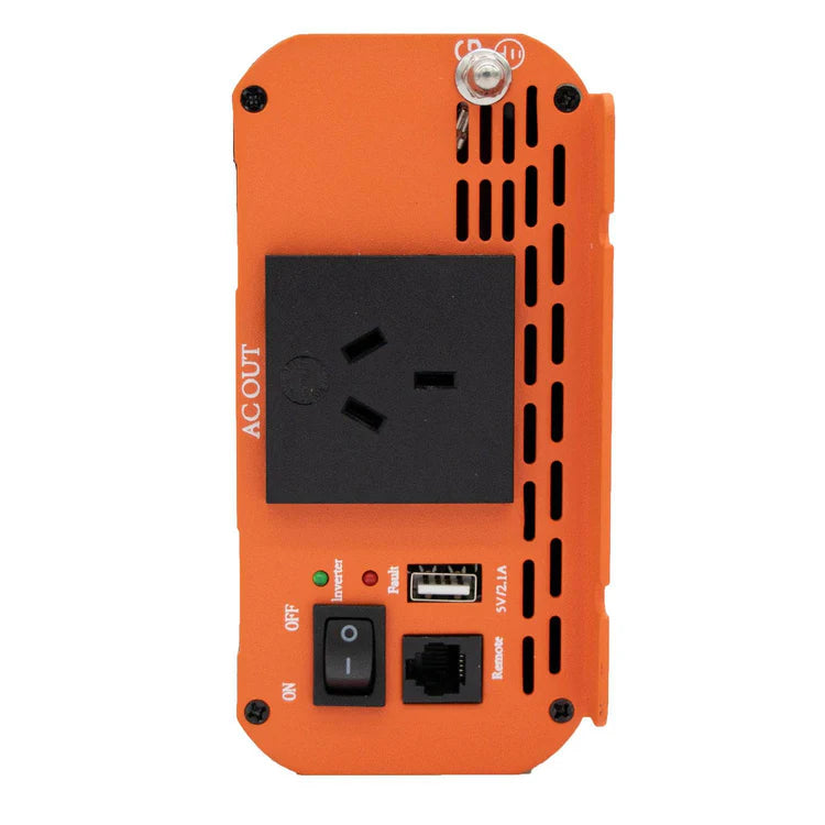 A photo of an iTechWorld 400w Power Inverter showing the AC power socket