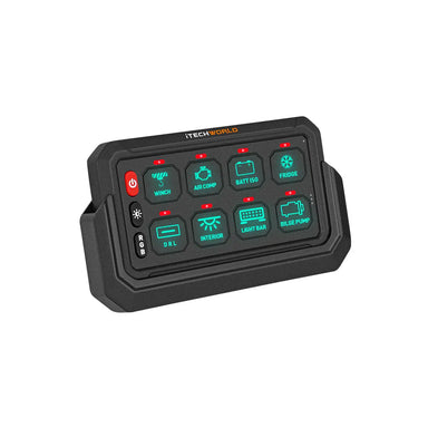 iTechWorld 8 Gang Switch Panel on a white background