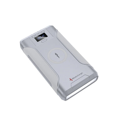 iTechWorld Medicharge Flex CPAP Battery slightly angled on a white background