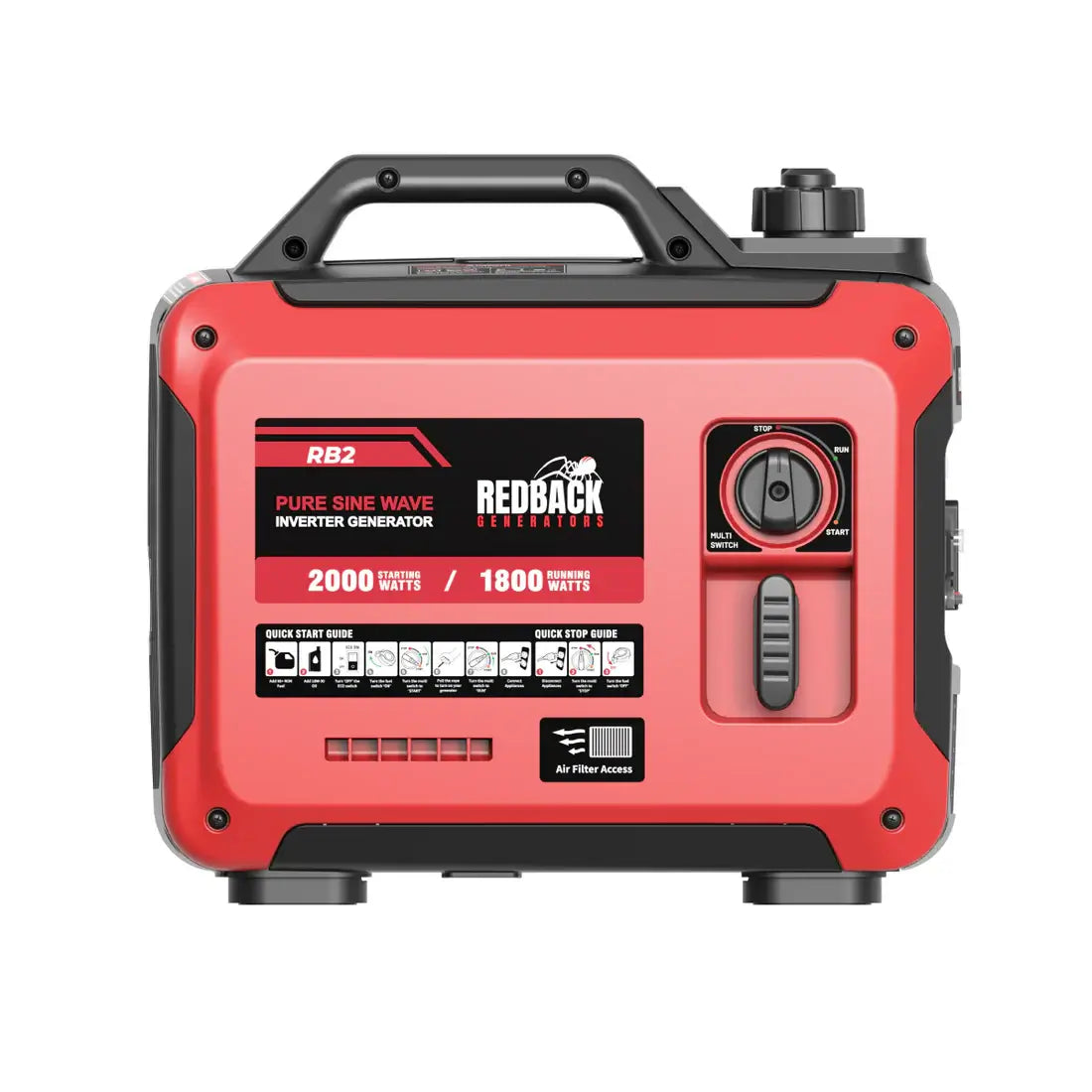 iTechWorld RedBack 2000W Portable Inverter Generator front on a white background