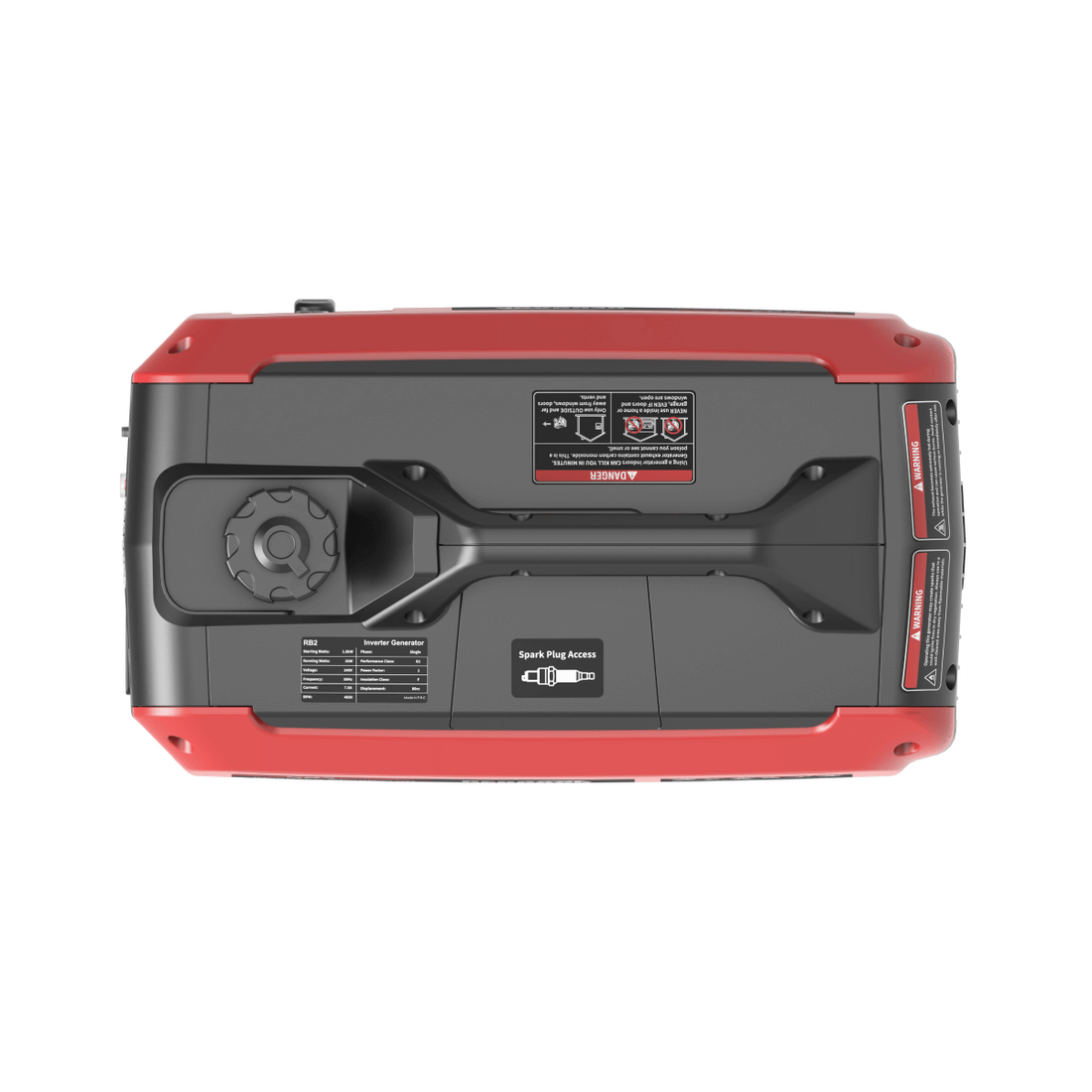 iTechWorld RedBack 2000W Portable Inverter Generator top on a white background