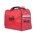 A photo of a red itech 3500w portable generator cover facing slightly to the left.