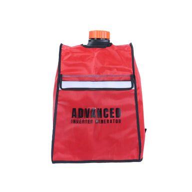A photo of a red itech 3500w portable generator cover facing front on.