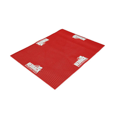 A photo of an iTechWorld Redback Generator Mat unrolled with a white background.