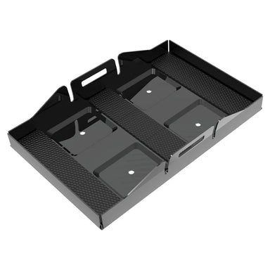 Black iTech 120x Battery Tray on a white background