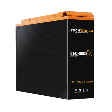 iTech 100SX Battery side view left side on a transparent background