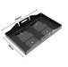 Black iTech 120x Traywith dimensions on a white background