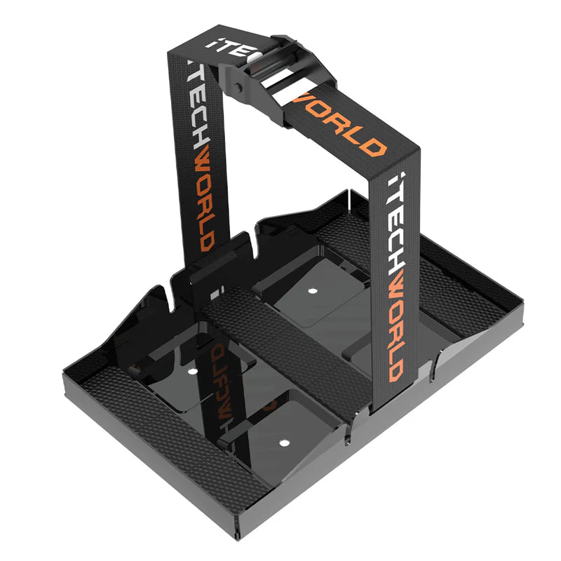Black iTechWorld iTech 120x Battery Tray with strap on a white background