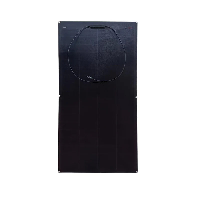 iTech 200W Flexible Solar Panel Back View on a white background
