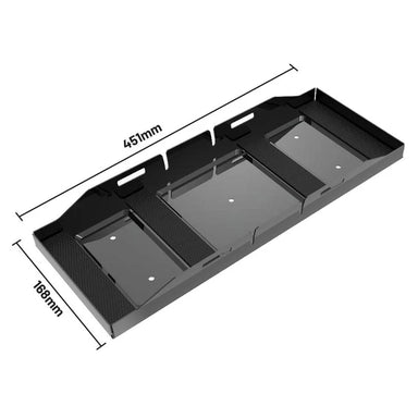 iTech 240x Tray with dimensions on a white background