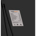 iTech 250W Hard Frame Solar Panel Back Specs on a white background