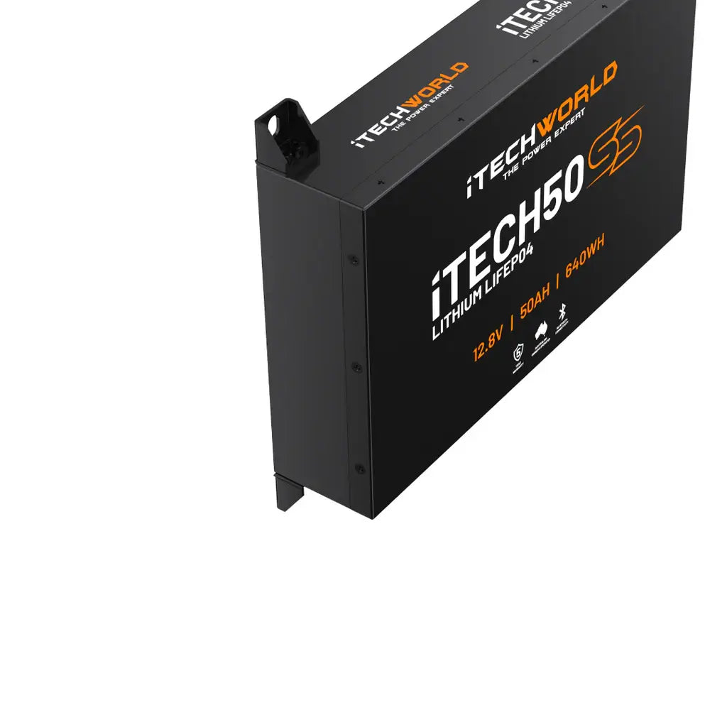 iTech 50SS Battery corner top on a white background