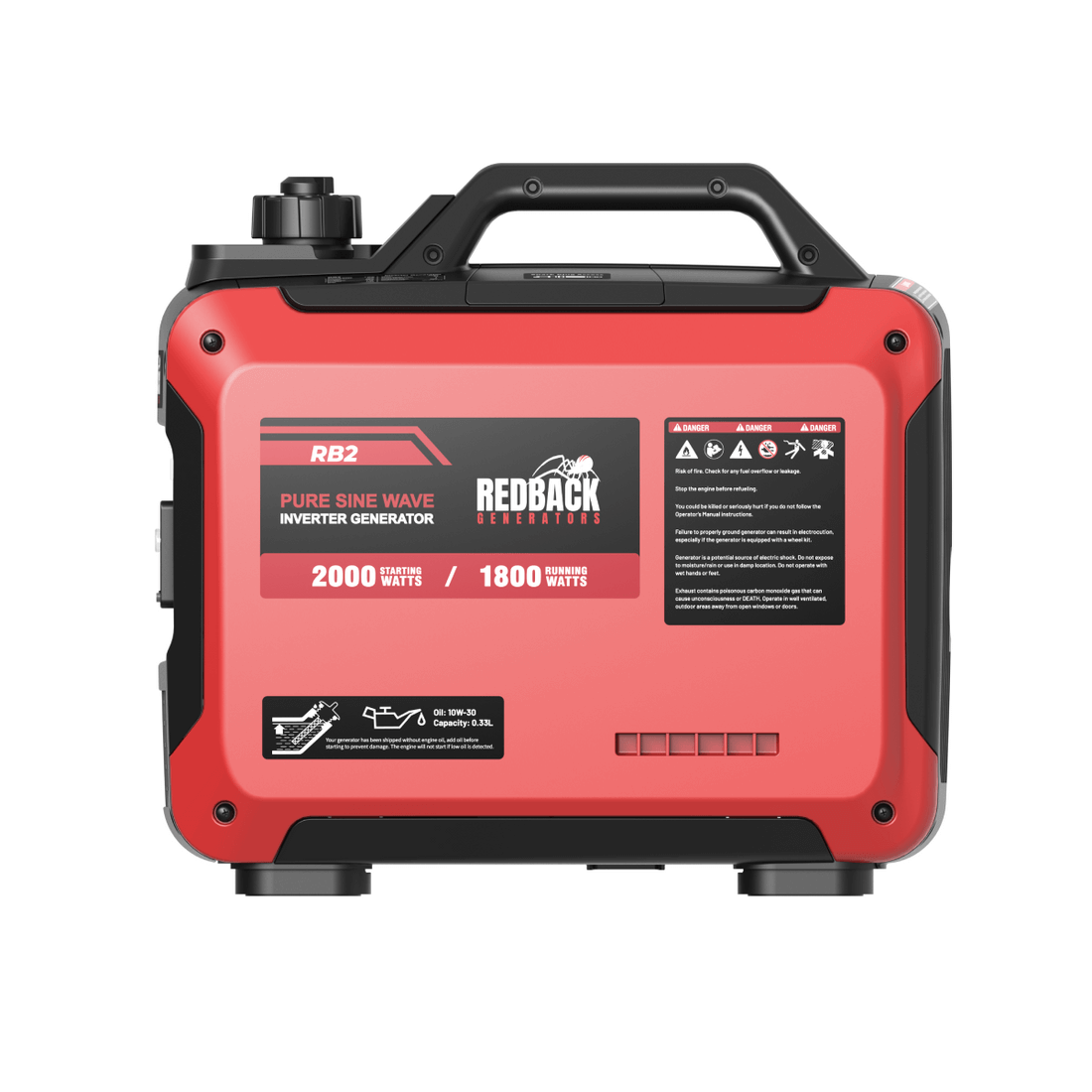 iTech Redback 2kW Generator another side on a white background