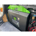 Custom Lithium dual battery installed behind the seat of a Toyota LandCruiser 79 Series dual cab with wiring connected.