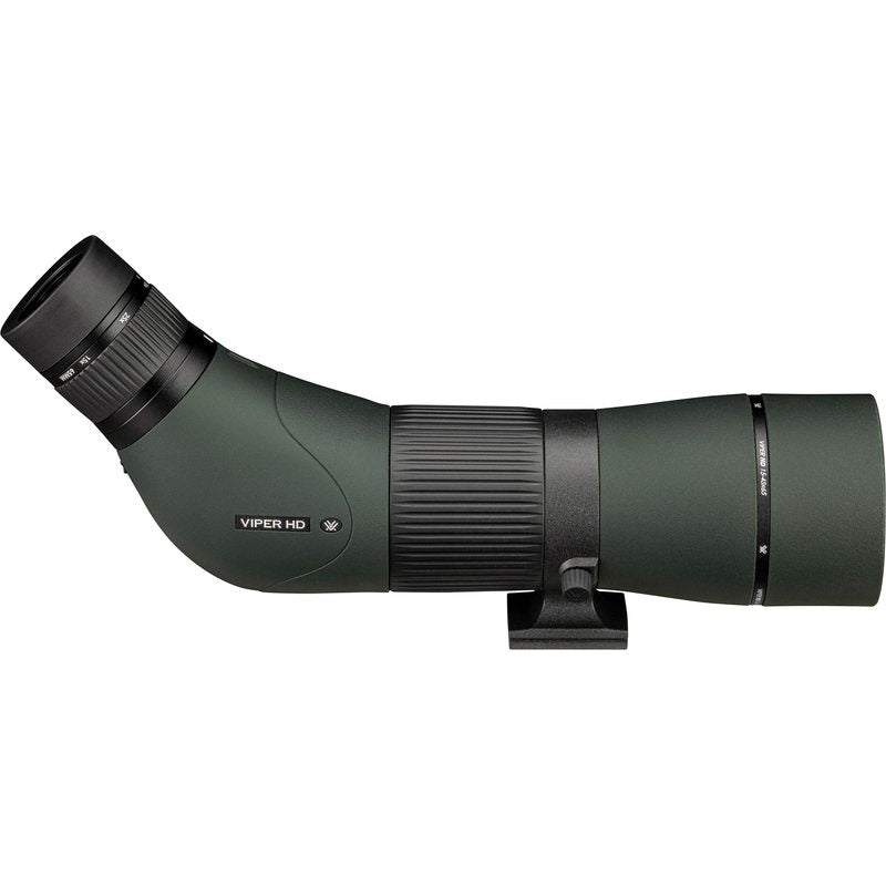 Viper 15-45x65 Angled Scope right side profile showing the built-in sunshade extended