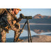 Vortex carbon fibre tripod shown with the Viper 15-45x65 Angled Scope range, sold separately and not included