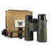 Vortex Viper HD binoculars at an angle showing objective lenses and VIPER HD label