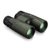 Vortex Viper HD binoculars front view, green rubber armour, VIPER HD badge and Vortex logo