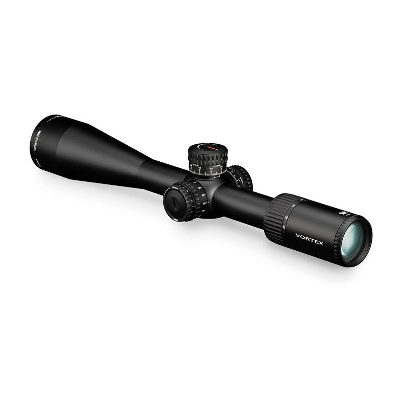 Viper Vortex PST Gen II 5-25x50 FFP riflescope rear left view showing the magnification ring and 30mm single-piece tube