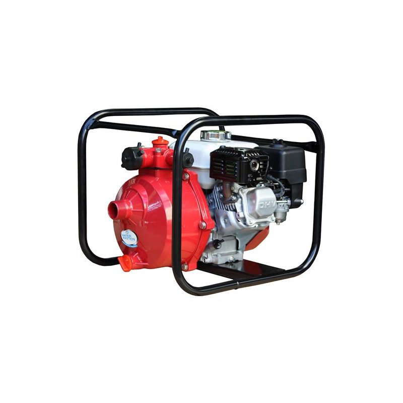 Water Master GX160 Honda pump angled view showing the protective roll frame
