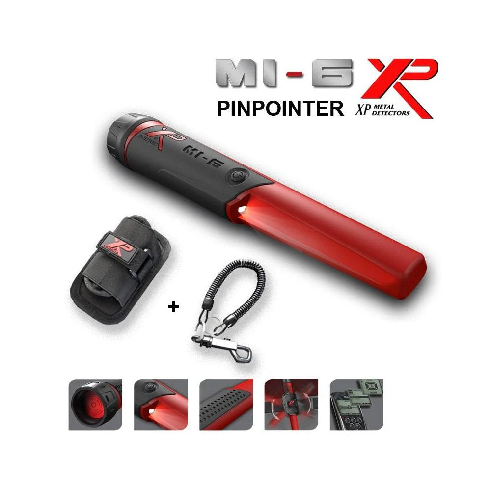 XP MI-6 Pinpointer front view on a white background